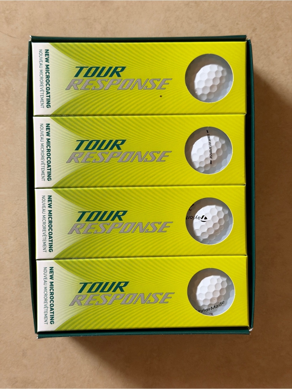 TaylorMade Tour Response Golf Balls - Green & White Packaging 12 count